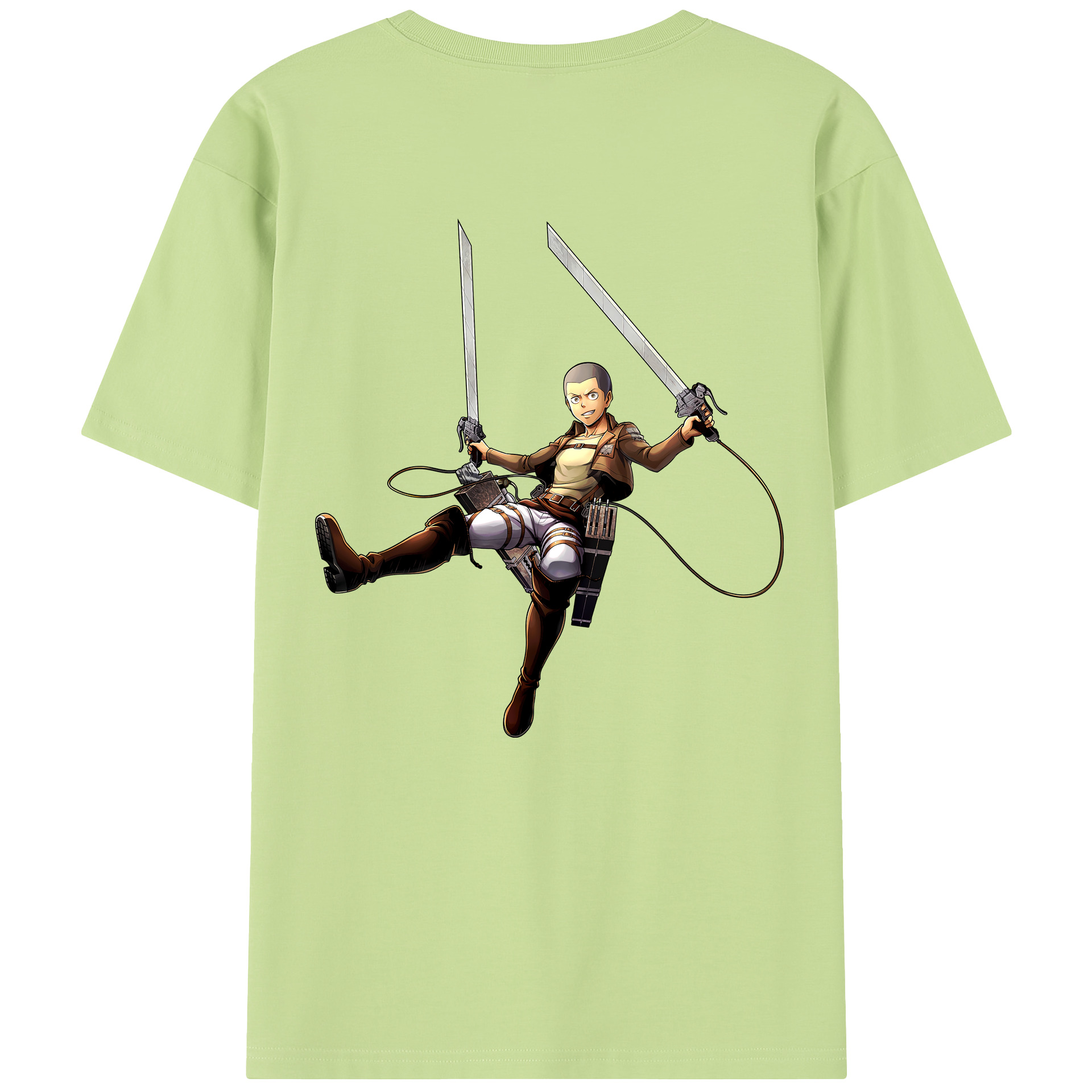 （画像用） 進撃の巨人 コニー·スプリンガー Attack on Titan Connie Springer 綿100％半袖Tシャツ（背面プリント）